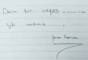 Derin bir nefes... İyi ki varsınız...Pınar Hanım